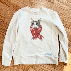 NWOT Life Is Good Cat Sweater